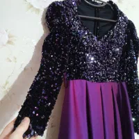 لباس مجلسی پولکی ساتن