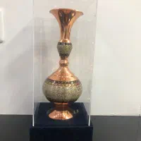 گلدان مس و خاتم اعلا برند شاهین شیرازی/ نو