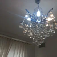 لوستر ۶ شاخه کریستالی