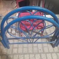 تخت فلزی ابی کفی چوبی سفید کفی فلزی