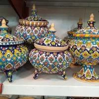 مینا کاری گزخوری|ظروف سرو و پذیرایی|ری, هاشم‌آباد|دیوار