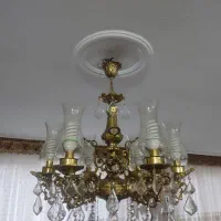 لوستر برنجی ۶ شاخه