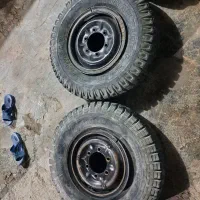 لاستیک عقب نیسان با رینگ و تیوپ