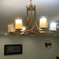 لوستر فلزی ۶ شاخه