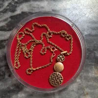 پلاک سیاه قلم  و زنجیر  طنابی شیک وزیبا با فاکتور