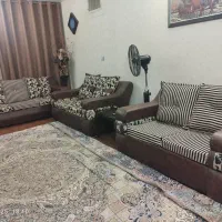 سرویس ۱۰ نفره مبلمان چرمی و نهار خوری سلطنتی|مبلمان خانگی و میز عسلی|فولادشهر, A2|دیوار