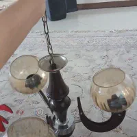 لوستر ۳شاخه چوبی درحد نو