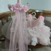 لباس عروس پفی کودک جدید صورتی خیلی کمرنگ تا۱/۵سال|لباس|نظرآباد, نظرآباد|دیوار