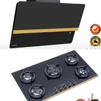 گاز صفحه ای شیشه ای توکار 5شعله