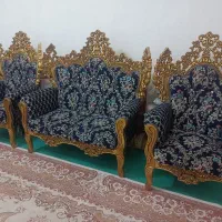 مبل ۷ نفره سلطنتی همراه عسلی|مبلمان خانگی و میز عسلی|کامیاران, |دیوار