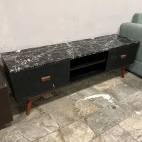 میز تلوزیون چوبی دو تیکه و یک تیکه سالم تمیز
