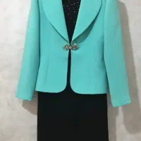 کت سارافن فیروزه ای ست مادر و دختر شیک