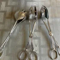 انبر نو استیل  برای جهیزیه و  مرغ  ماکارونی سالاد|ظروف سرو و پذیرایی|فریدون‌کنار, |دیوار