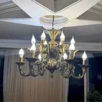 یک جفت لوستر برنز ۱۲ شعله