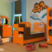 سرویس خواب کامل کودک گارفیلد|تخت و سرویس خواب|زنجان, |دیوار