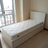 تختخواب یک نفره ایکیا  + دو عدد کشو + تشک + کمد