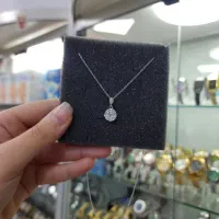 پلاک زنجیر نقره دایره