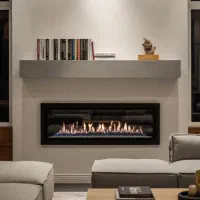 شومینه گازی مدرن تمام شیشه مشعل خطی نصب صفر تا صد