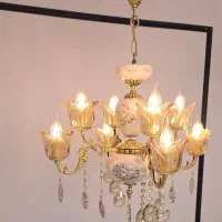 لوستر سرامیک برنج|لوستر و چراغ آویز|فردیس, شهرک ۱۱۰|دیوار