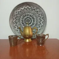 قوری و فنجان قدیمی شربت خوری