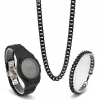 ست مردانه ساعت و دستبند و گردنبند پرداخت درب منزل