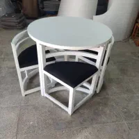 میز ناهارخوری کمجا گرد طرح ترنج