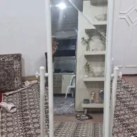 آینه قدی فلزی  سفید رنگ