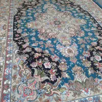 جفت فرش ۹متری دستباف طرح تبریز سالاری گل ابریشم|فرش|تهران, گلستان (شهرک راه آهن)|دیوار