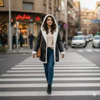 شنل چرم خز سفید زنانه مدل Sara پرداخت درب منزل|لباس|کاشان, دشت لتحر|دیوار