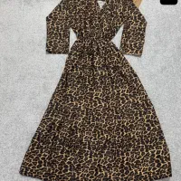 پیراهن ماکسی پلنگی زنانه