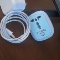 شارژر آیفون اصلی به همراه کابل اصلی وتبدیل نو