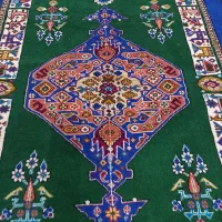 فرش دستباف (بساک) نقشه قشقایی ۳ متری کرک ابریشم|فرش|مشکین‌دشت, |دیوار