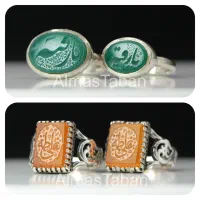 انگشتر نقره ست زنانه و مردانه با فاکتور معتبر