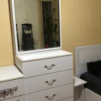 سرویس تخت تک نفره و دراور و کمد و پا تختی|تخت و سرویس خواب|تهران, نیلوفر|دیوار