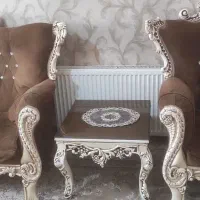 مبل هفت نفره همراه با جلو مبلی و دو میز عسلی|مبلمان خانگی و میز عسلی|اسلامشهر, شهرک مصطفی خمینی|دیوار