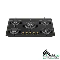 اجاق گاز صفحه ای استیل پنج شعله بزرگ لمسی