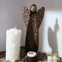جا شمعی طرح فرشته