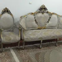 مبل سلطنتی 9 نفره (طرح فرحی) در حد نو|مبلمان خانگی و میز عسلی|دهگلان, |دیوار