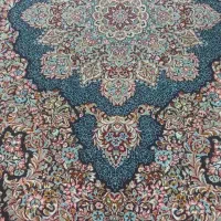 فرش ماشینی سورمه ای و آبی