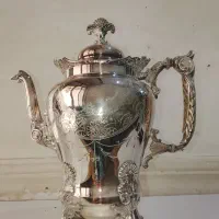 قوری روگازی جنس برنجی روکش کروم