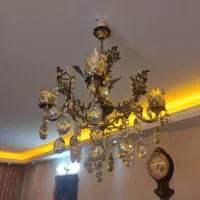 لوستر برنجی در حد نو|لوستر و چراغ آویز|ری, فیروزآبادی|دیوار