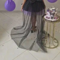 پیراهن مجلسی کرومی مشکی بنفش دخترانه|کفش و لباس بچه|کرمانشاه, |دیوار