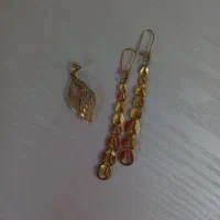 گوشواره و پلاک طلا