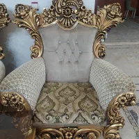 مبل ۹نفره سلطنتی پارچه ترک و چوب راش