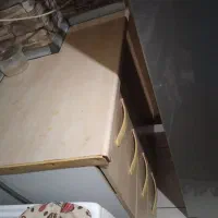 کابینت تمام ام دی آف رنگ چوب براق بدون خط خش
