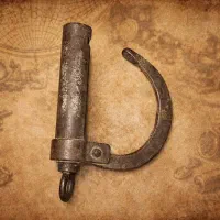 قفل قدیمی فلزی آنتیک