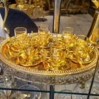 اِستکانُ نعلبکی اماراتی مدل گُلشیپوری وارداتیgold|ظروف سرو و پذیرایی|مشهد, سلام|دیوار