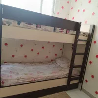 تخت چوبی دو طبقه جوان|تخت و سرویس خواب|اراک, |دیوار