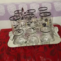 سینی طرح با جسش رنگ نقره