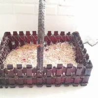 سبد چوبی سایز بزرگ|صنایع دستی و سایر لوازم تزئینی|رباط‌کریم, نصیرشهر|دیوار